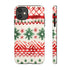 Watercolor Study of Christmas Patterns - Impact Resistant Phone Case iPhone 11 Glossy